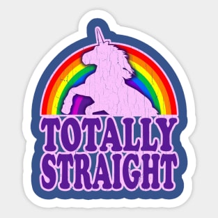 Funny - Totally Straight! (vintage distressed look) Sticker